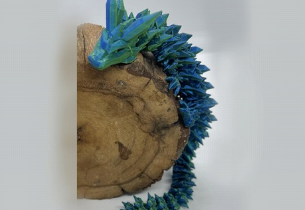 3D Printed 12in Articulated Crystal Dragon - Two Colours Available