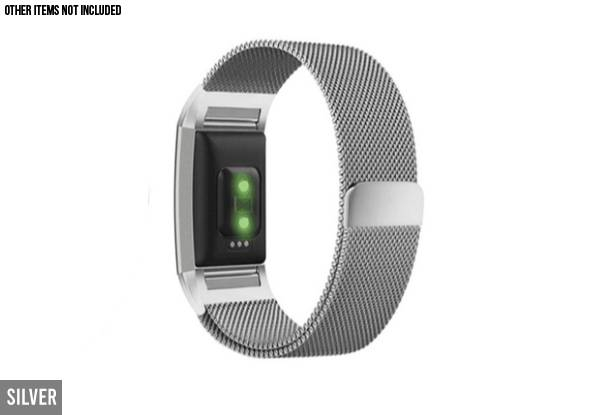 Milanese Replacement Band Compatible with Fitbit Charge 2 or 3 - Two Sizes & Four Colours Available