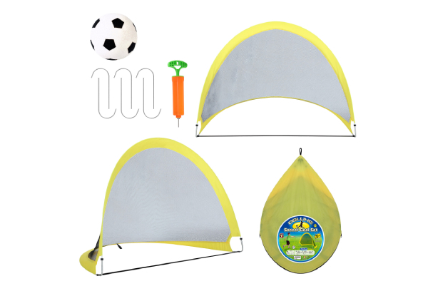 Pop-Up Football Net Set Incl. 12cm Ball Pump