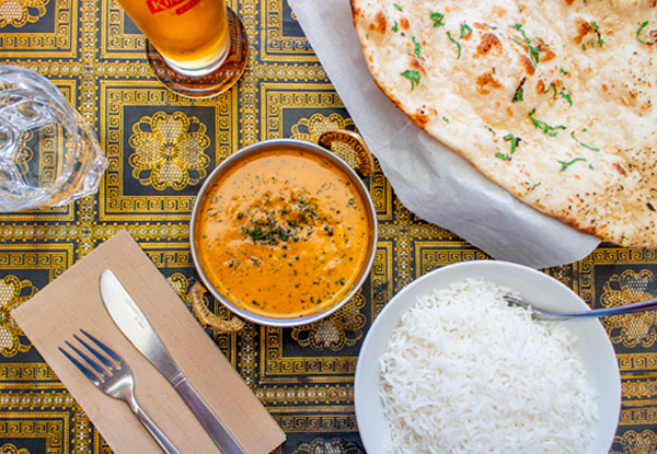 Indian Feast for Two People incl. Two Drinks, Starter, Main Each, Naan & Rice - Option for Four People with Four Drinks