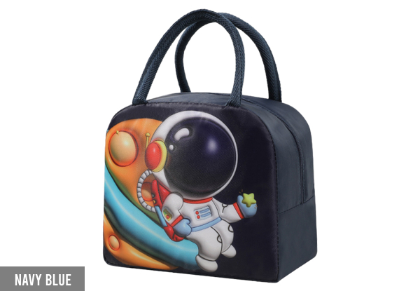 Kids Cute 3D Cartoon Insulated Lunch Bag - Available in Four Colours & Option for Two-Pack