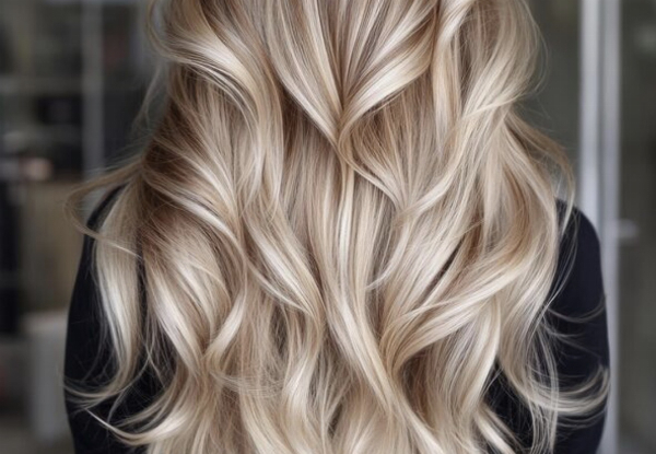 Hair Colour Package with Toner, Treatment, Head Massage, Trim, & Blow Wave Finish - Options for Half Head of Foils, Full Head of Foils, or Balayage