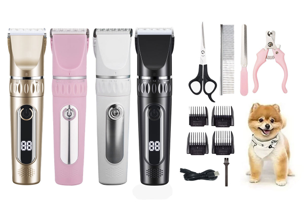 Electric Pet Hair Shaver Trimmer Set - Four Colours Available