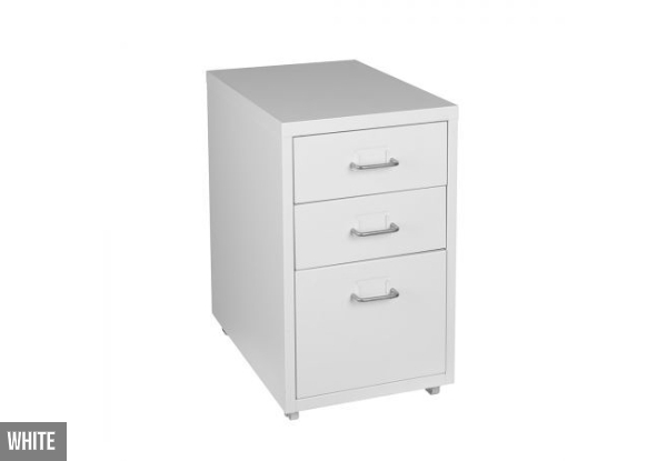 Three-Drawer Steel Storage Cabinet - Two Colours Available