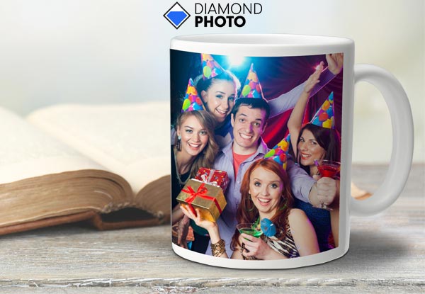 Two Standard White Mugs with Full Wrap Image - Option for a Magic Wow Mug