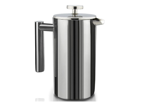 Twin-Walled Stainless Steel Coffee Plunger 1L