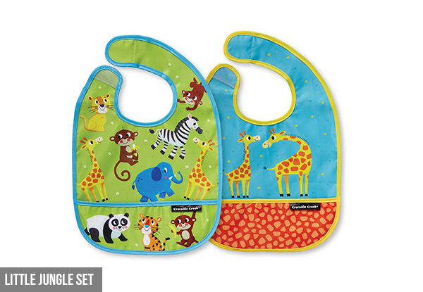 Two-Pack of Crocodile CreekBibs - Four Styles Available with Free Delivery