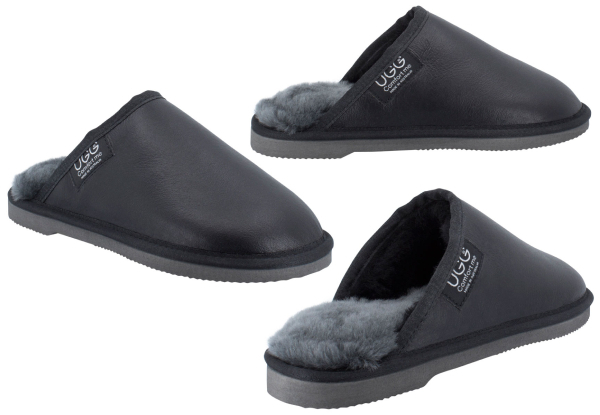 Ugg Australian-Made Water-Resistant Classic Unisex Nappa Sheepskin Scuffs - Available in Two Colours & Eight Sizes