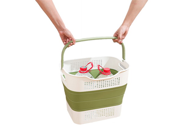 Collapsible 35L Laundry Clothes Basket - Two Colours Available