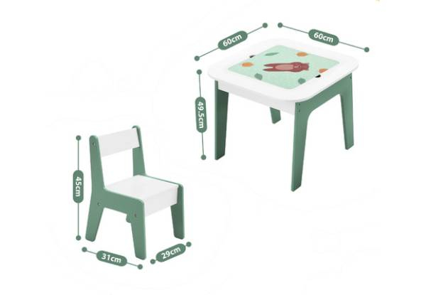 Kidbot Four-in-One Kids Table & Chairs Activity Centre Set