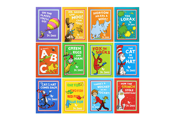 Dr Seuss 12-Book Set - Option for Two Sets Available