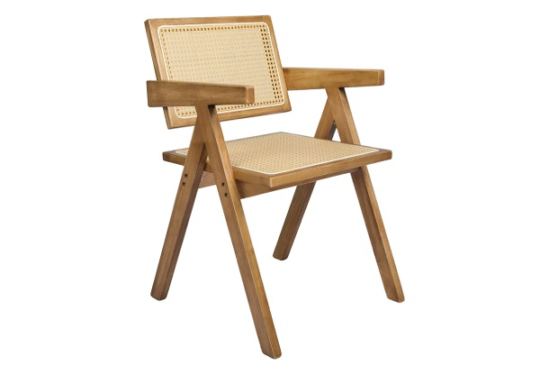 Levede Wood Rattan Dining Chair - Option for Two-Piece