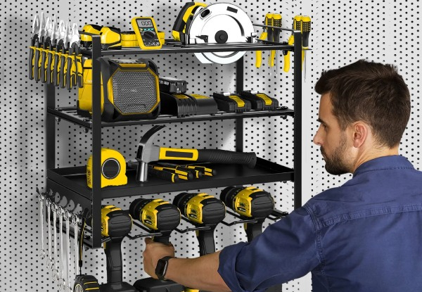 Four-Tier Wall Mounted Power Tool Organiser
