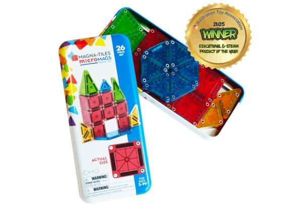 Magna-Tiles 26-Piece Travel Set - Option for Two Sets