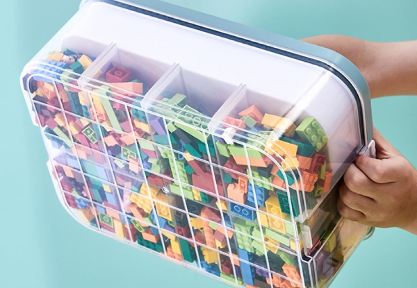 Stackable Plastic Lego Toy Storage Organiser - Two Colours Available