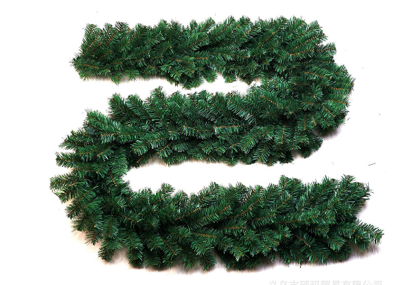 2.7m Christmas Lighted Pine Garland Decoration