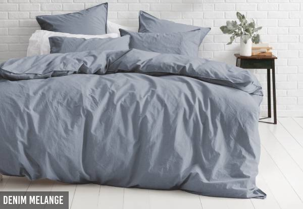 Canningvale Vintage Softwash Duvet Cover Set Range - Two Sizes & 10 Colours Available with Free Delivery