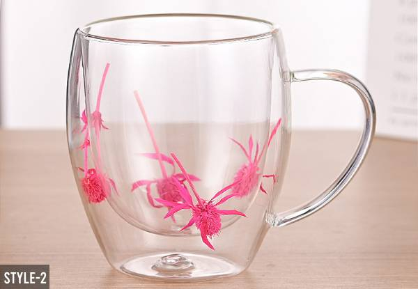 Double Insulated Glass Mug - Five Styles Available
