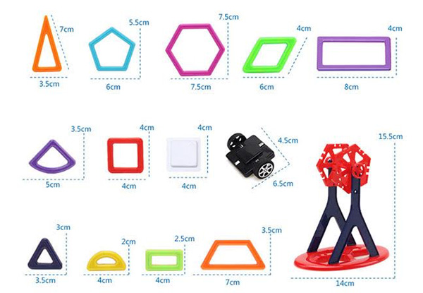 Magnetic Building Blocks - 64 or 113-Piece Sets Available with Free Delivery