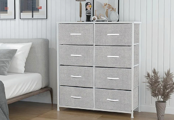 Eight-Drawer Chest Dresser Tallboy - Two Colours Available