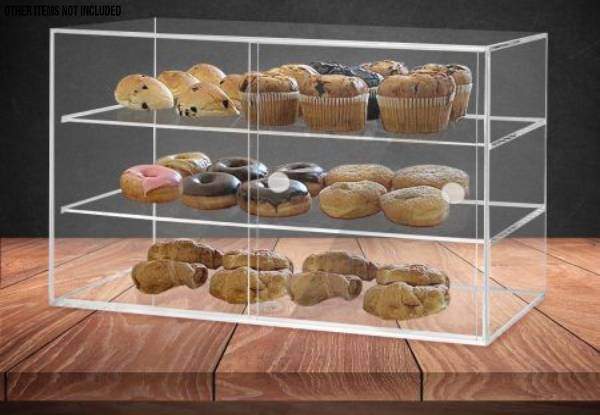 Three-Tier Acrylic Cake Display Cabinet - Option for Four-Tier