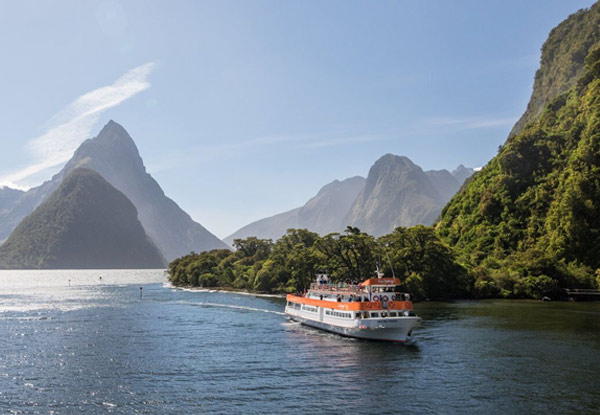 Two-Hour Morning Milford Sound Cruise incl. Bacon Buttie &  Orange Juice - Options for up to Four People & Family Pass