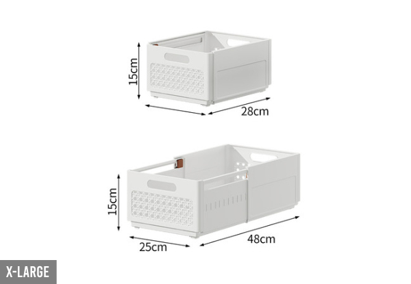 Two-Piece Retractable Storage Box - Available in Three Colours & Three Sizes