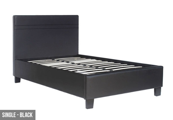 Slat Bed with Headboard - Three Sizes & Two Colours Available