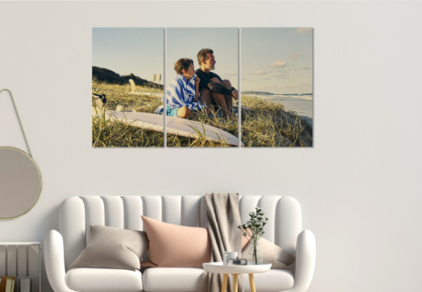 Personalised Three Panel Split Canvas - Five Sizes Available