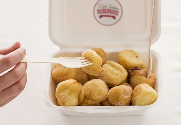 Small Sharing Pack of Original Italian Doughnuts - Options for a Large Pack or Frozen Pack & to incl. Two Hot Beverages Available