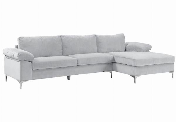 Ronni Upholstered Sectional Sofa - Available in Three Colours & Option with Left or Right Chaise
