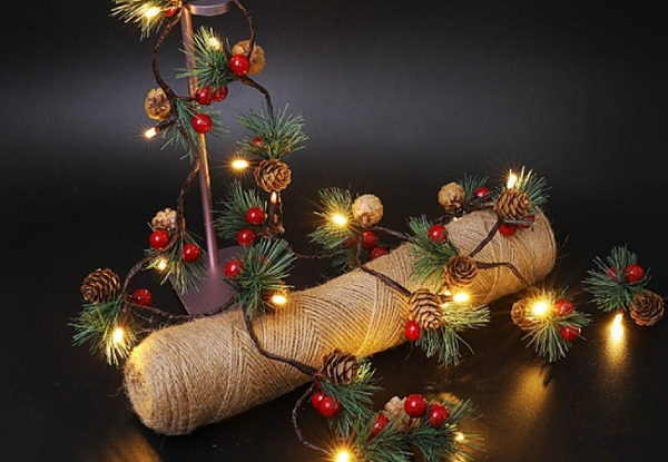 Christmas Pine Needles Colourful String Light