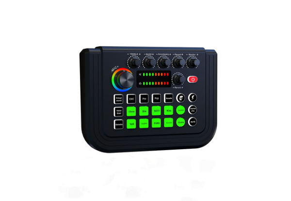 Podcast Recording Equipment with Voice Changer, Podcast Mixer, Sound Card & DJ Audio Mixer Interface