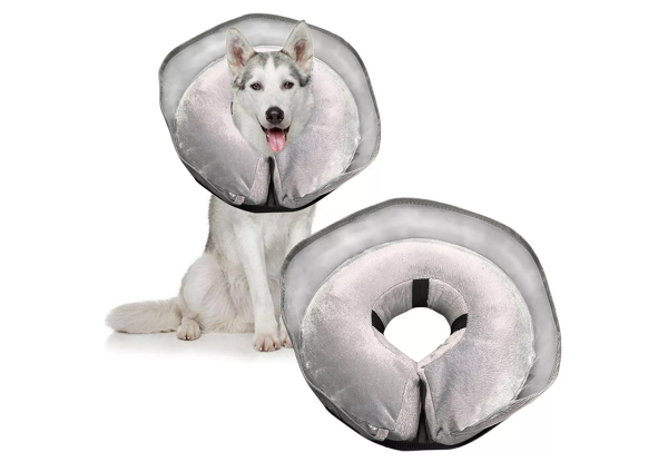 Inflatable Soft Pet Healing Cone Collar - Available in Three Sizes