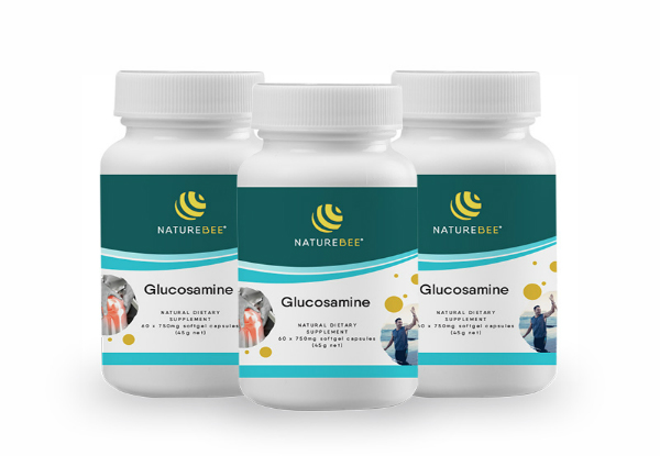 Three-Pack of 750mg Glucosamine (60 Caps Each)