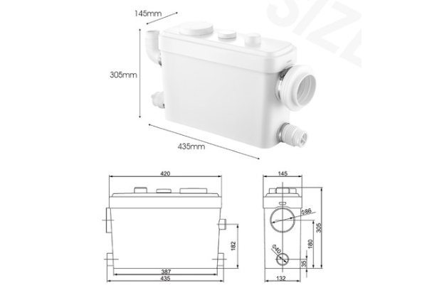 Maxkon 450W Automatic Macerator Sewage Pump