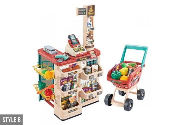 Kids Grocery Set with Trolley - Two Options Available