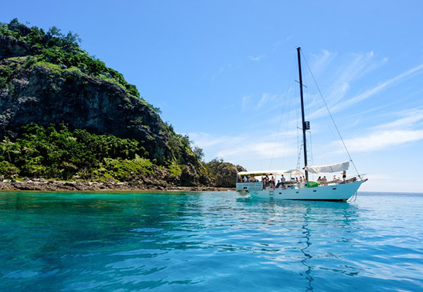 Fijian Seaspray Sailing Adventure for One Adult incl. a Full Day Out Sailing Between Islands, Drinks, Snorkelling, Island Village Visit, Entertainment & a BBQ Lunch - Options for a Child