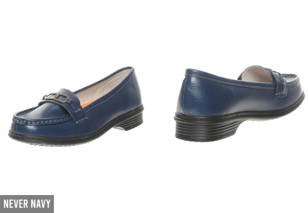 Women's Comfort Leather Loafers -  Two Styles, Three Colours & Six Sizes Available