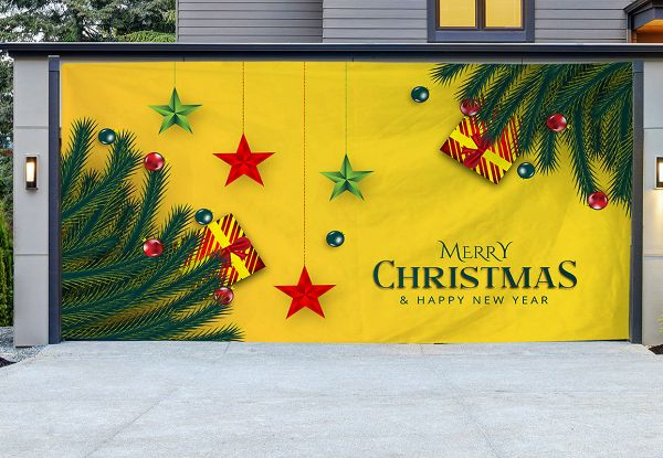 Christmas Garage Door Banner - Available in Four Colours & Three Sizes