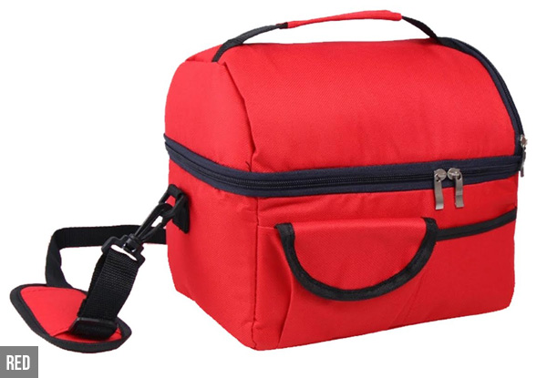 Large Insulated Lunch Tote with Adjustable Shoulder Strap - Six Colours Available with Free Delivery