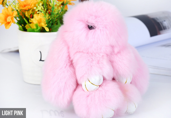 Fluffy Rabbit Keychain - Ten Colours Available