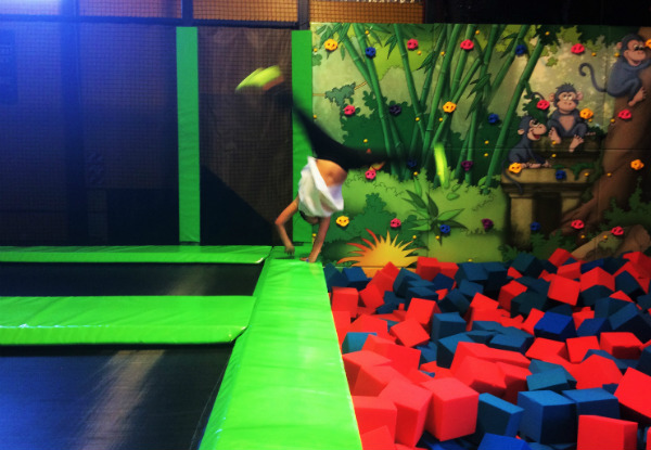 One Hour of Indoor Trampolining & Jumperama Non-Slip Socks - Newtown Location Only