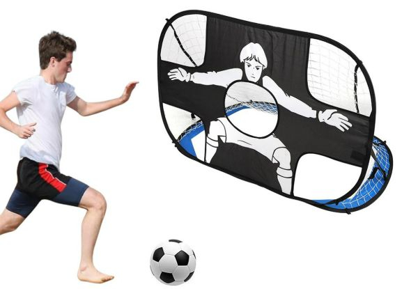 Two-in-One Kids Soccer Pop-Up Goal Net