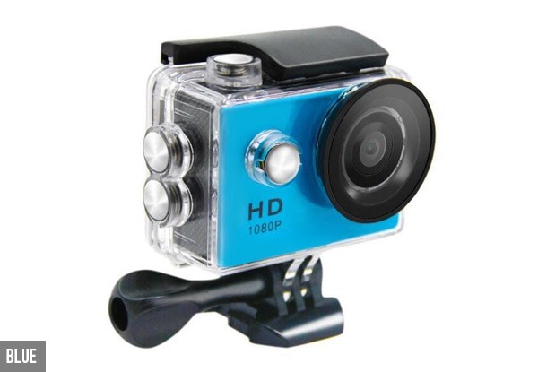 Full HD Waterproof Action Camera - Five Colour Options Available with Free Metro Delivery