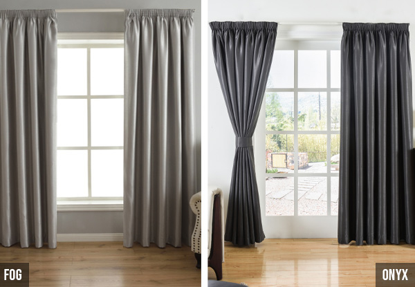 100% Blockout Curtains - Three Colours & Six Sizes Available