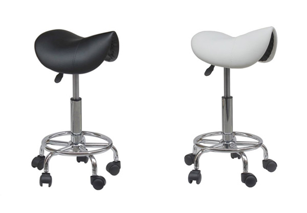 Saddle Stool with Wheels - Two Colours Available