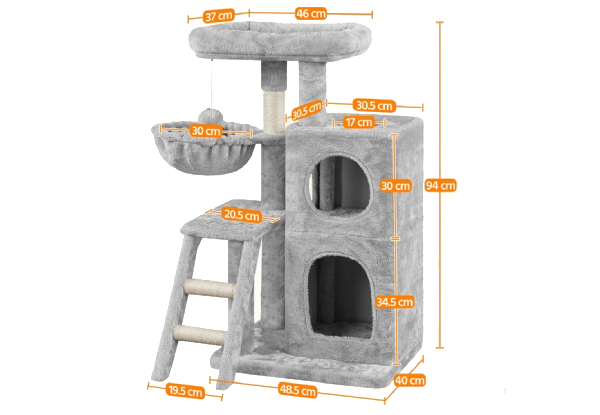 Multi-Level 94cm Cat Scratching Tree Tower