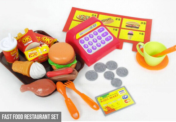 Kid's Fast Food Restaurant Play Set or Electronic Locker Money Safe - North Island Only