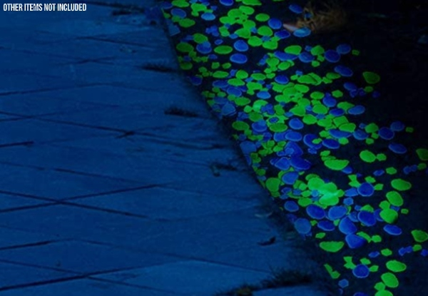 100-Piece Garden Decor Luminous Stones - Three Colours Available & Option for 200 Pieces